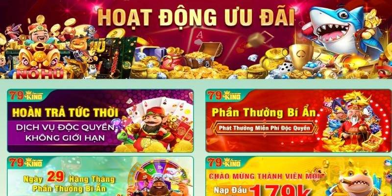 Khuyến mãi khủng tại nhà cái xanh chín 79king